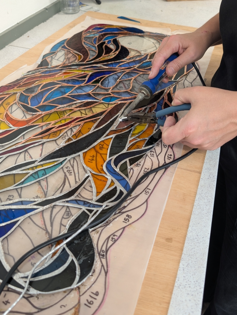 Stained glass pane;